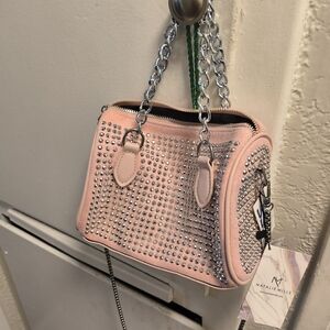 Pink Studded Women's Bag